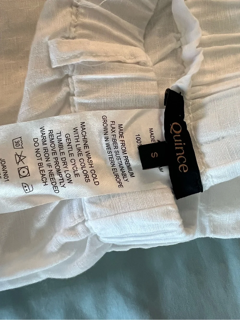 Quince White Linen Relaxed Waist pants